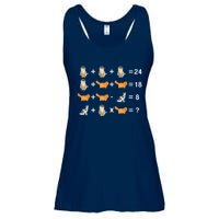 Cat Math Puzzle Ladies Essential Flowy Tank