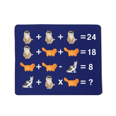 Cat Math Puzzle Mousepad