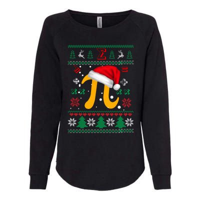 Christmas Math Pi Santa Hat Costume Xmas Ugly Teacher Funny Gift Funny Gift Womens California Wash Sweatshirt