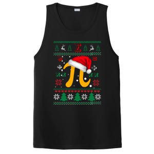 Christmas Math Pi Santa Hat Costume Xmas Ugly Teacher Funny Gift Funny Gift PosiCharge Competitor Tank