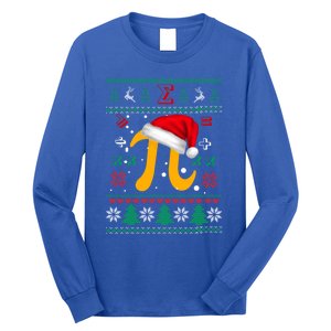 Christmas Math Pi Santa Hat Costume Xmas Ugly Teacher Funny Gift Funny Gift Long Sleeve Shirt