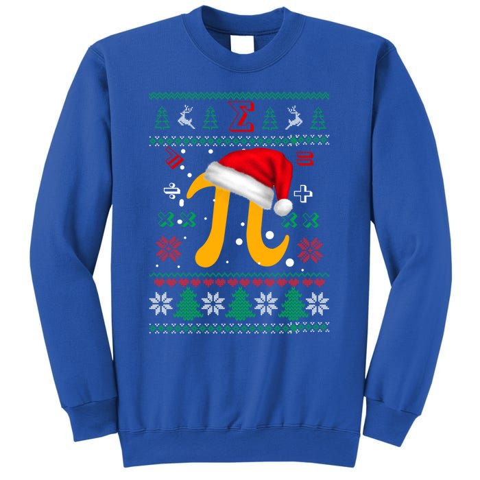 Christmas Math Pi Santa Hat Costume Xmas Ugly Teacher Funny Gift Funny Gift Sweatshirt