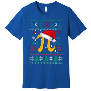 Christmas Math Pi Santa Hat Costume Xmas Ugly Teacher Funny Gift Funny Gift Premium T-Shirt