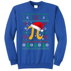 Christmas Math Pi Santa Hat Costume Xmas Ugly Teacher Funny Gift Funny Gift Tall Sweatshirt