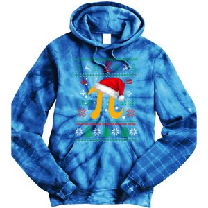 Christmas Math Pi Santa Hat Costume Xmas Ugly Teacher Funny Gift Funny Gift Tie Dye Hoodie