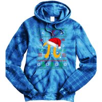 Christmas Math Pi Santa Hat Costume Xmas Ugly Teacher Funny Gift Funny Gift Tie Dye Hoodie