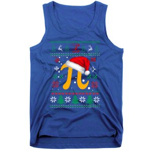 Christmas Math Pi Santa Hat Costume Xmas Ugly Teacher Funny Gift Funny Gift Tank Top