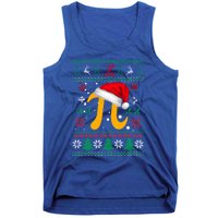 Christmas Math Pi Santa Hat Costume Xmas Ugly Teacher Funny Gift Funny Gift Tank Top