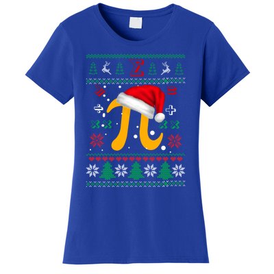 Christmas Math Pi Santa Hat Costume Xmas Ugly Teacher Funny Gift Funny Gift Women's T-Shirt