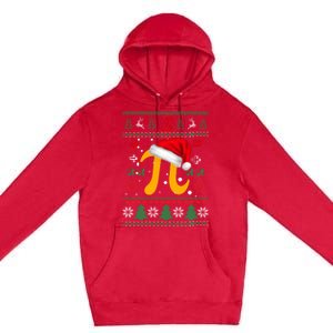 Christmas Math Pi Santa Hat Costume Xmas Ugly Teacher Funny Gift Funny Gift Premium Pullover Hoodie