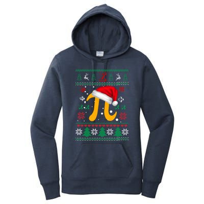 Christmas Math Pi Santa Hat Costume Xmas Ugly Teacher Funny Gift Funny Gift Women's Pullover Hoodie