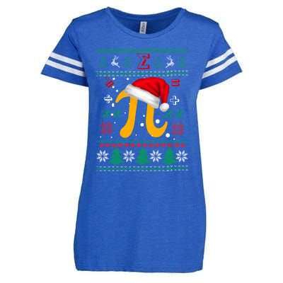 Christmas Math Pi Santa Hat Costume Xmas Ugly Teacher Funny Gift Funny Gift Enza Ladies Jersey Football T-Shirt