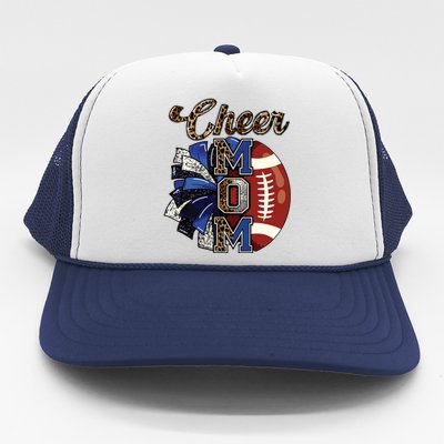 Cheer Mom Pom Pom Football Trucker Hat