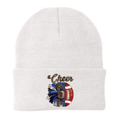 Cheer Mom Pom Pom Football Knit Cap Winter Beanie