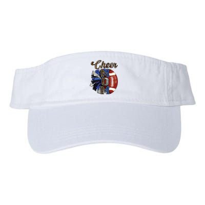 Cheer Mom Pom Pom Football Valucap Bio-Washed Visor