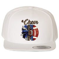 Cheer Mom Pom Pom Football Wool Snapback Cap