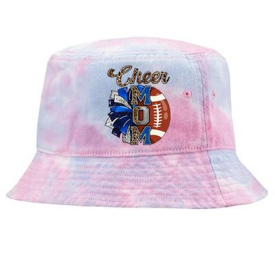 Cheer Mom Pom Pom Football Gift Tie-Dyed Bucket Hat