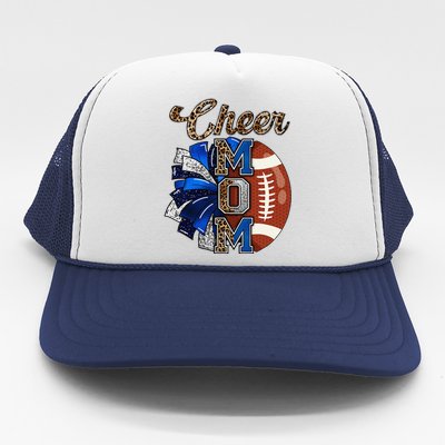 Cheer Mom Pom Pom Football Gift Trucker Hat