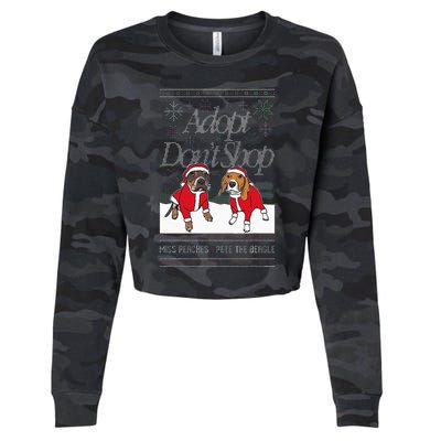 Christmas Miss Peaches & Pete The Beagle Cropped Pullover Crew