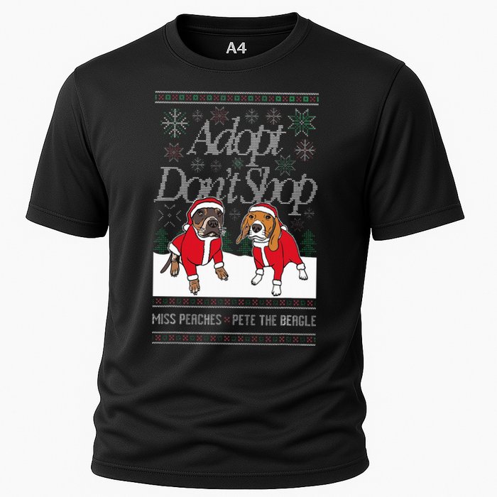 Christmas Miss Peaches & Pete The Beagle Cooling Performance Crew T-Shirt