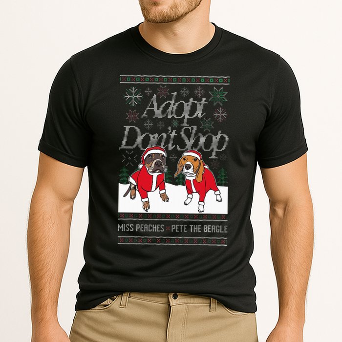 Christmas Miss Peaches & Pete The Beagle Cooling Performance Crew T-Shirt