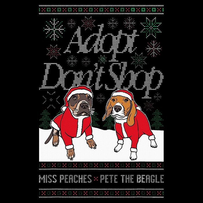 Christmas Miss Peaches & Pete The Beagle Cooling Performance Crew T-Shirt