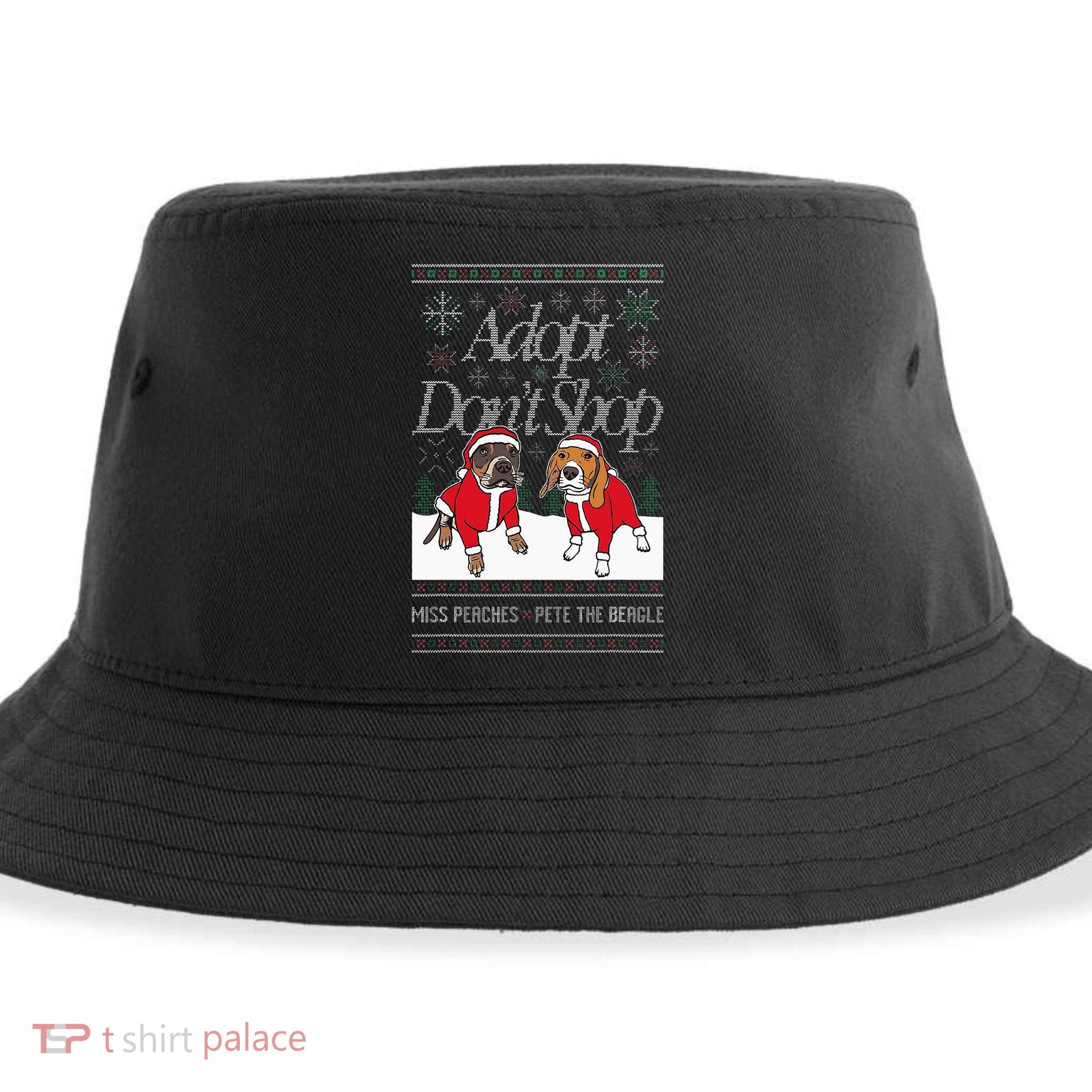 Christmas Miss Peaches & Pete The Beagle Sustainable Bucket Hat