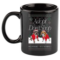 Christmas Miss Peaches & Pete The Beagle 11oz C Handle Ceramic Mug