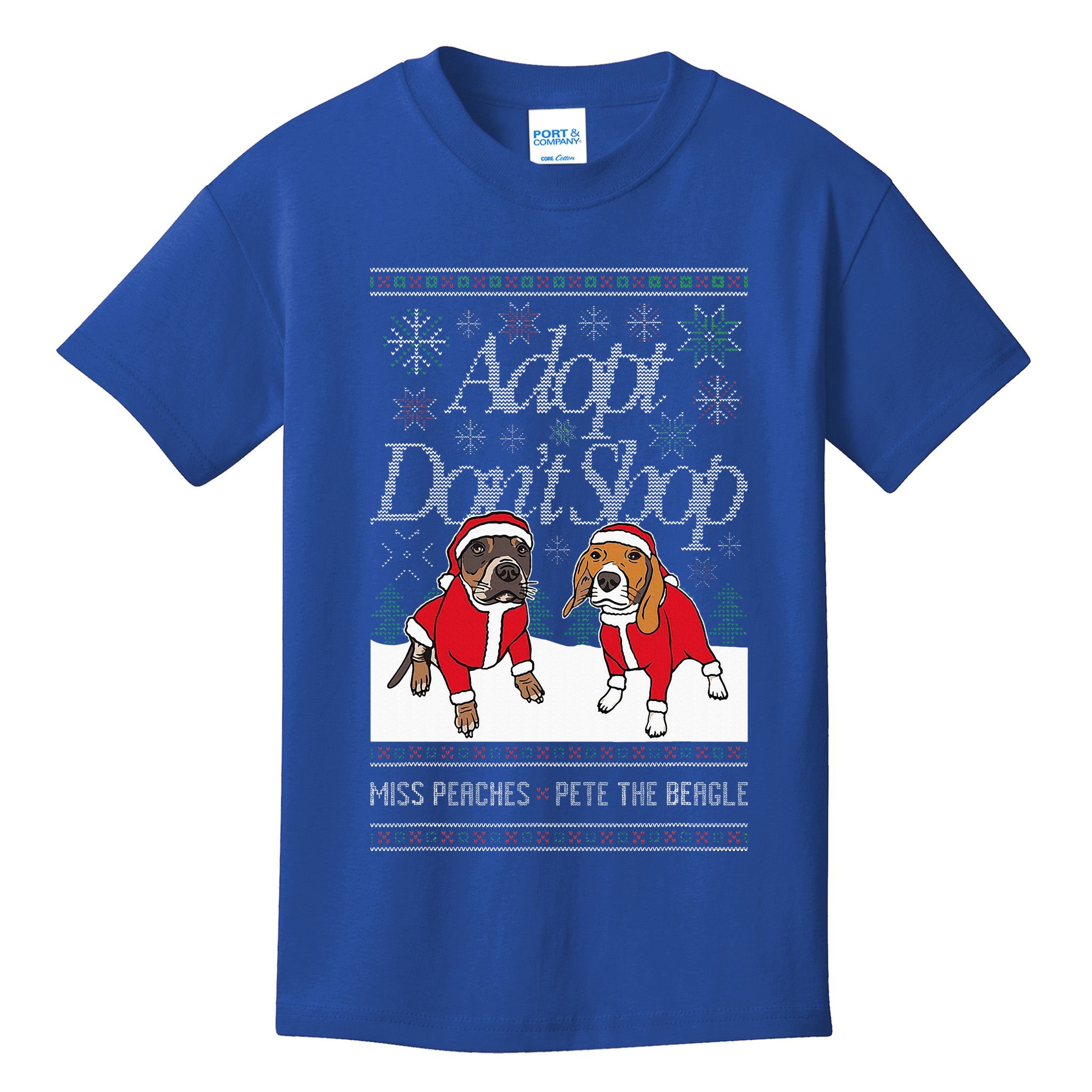 Christmas Miss Peaches & Pete The Beagle Kids T-Shirt
