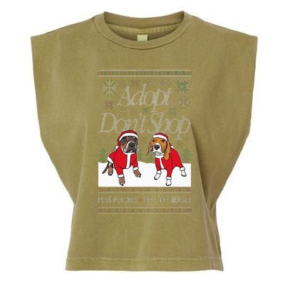 Christmas Miss Peaches & Pete The Beagle Garment-Dyed Women's Muscle Tee