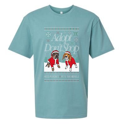 Christmas Miss Peaches & Pete The Beagle Sueded Cloud Jersey T-Shirt