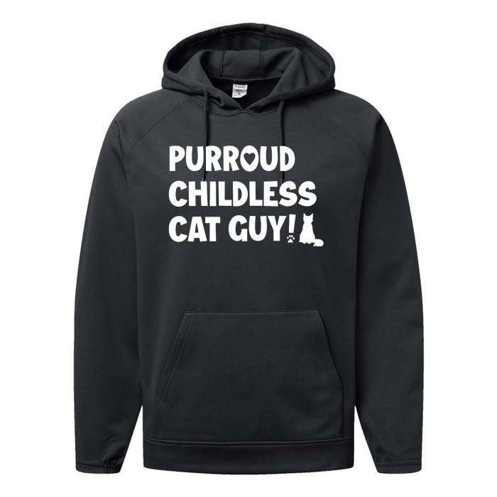 Cole & Marmalade Purroud Childless Cat Guy Performance Fleece Hoodie