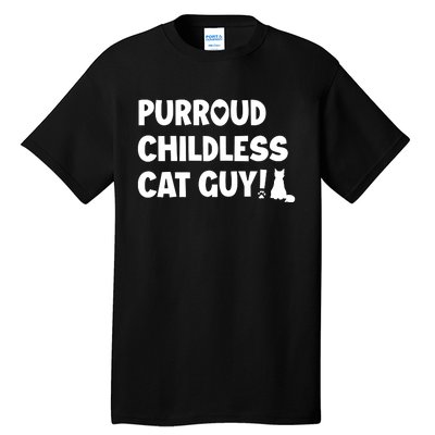 Cole & Marmalade Purroud Childless Cat Guy Tall T-Shirt