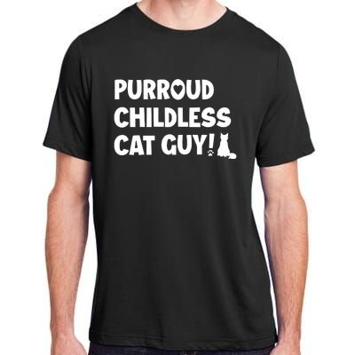 Cole & Marmalade Purroud Childless Cat Guy Adult ChromaSoft Performance T-Shirt