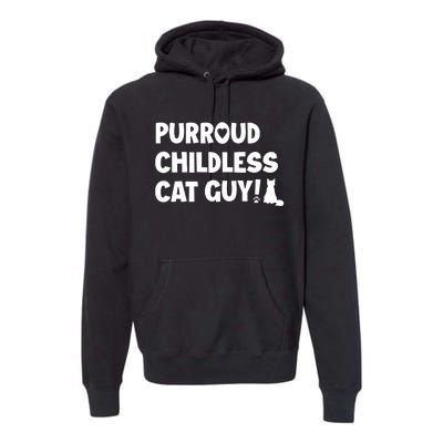 Cole & Marmalade Purroud Childless Cat Guy Premium Hoodie