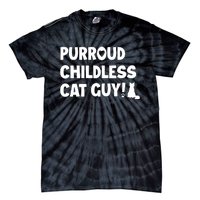 Cole & Marmalade Purroud Childless Cat Guy Tie-Dye T-Shirt