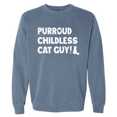 Cole & Marmalade Purroud Childless Cat Guy Garment-Dyed Sweatshirt