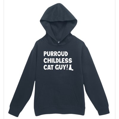 Cole & Marmalade Purroud Childless Cat Guy Urban Pullover Hoodie