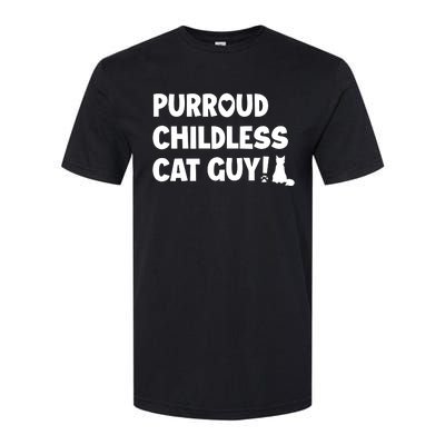 Cole & Marmalade Purroud Childless Cat Guy Softstyle CVC T-Shirt