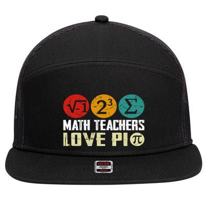 Cute Math Pi Day Math Teachers Math Lover Numbers And Pi Day Cool Gift 7 Panel Mesh Trucker Snapback Hat