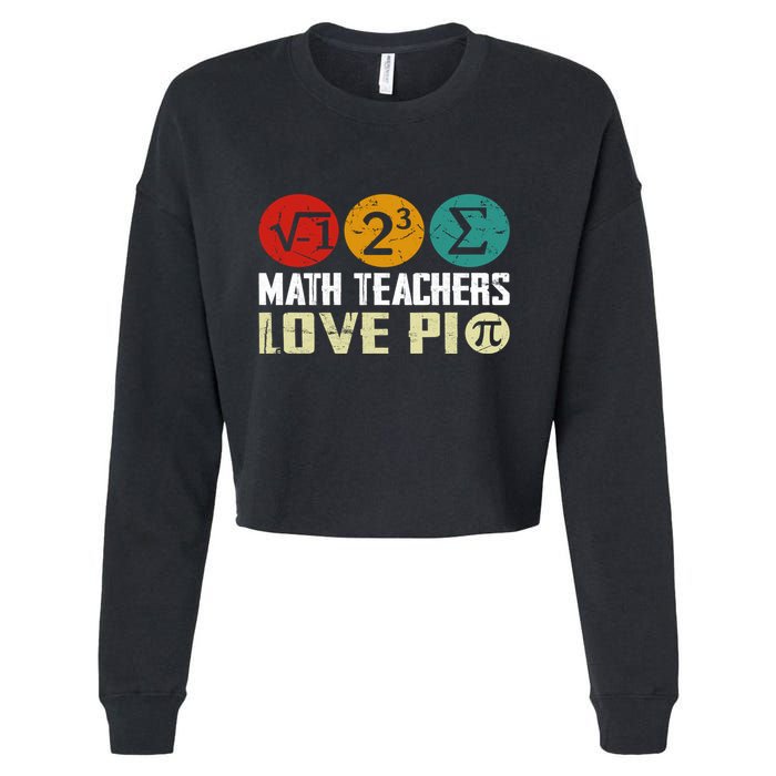 Cute Math Pi Day Math Teachers Math Lover Numbers And Pi Day Cool Gift Cropped Pullover Crew