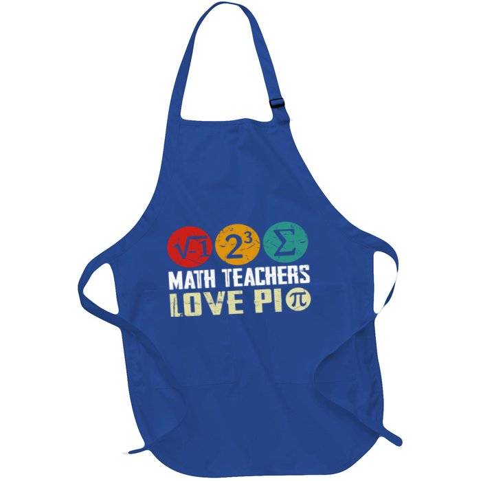 Cute Math Pi Day Math Teachers Math Lover Numbers And Pi Day Cool Gift Full-Length Apron With Pockets