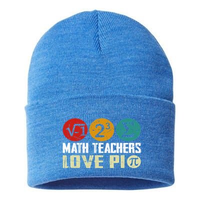Cute Math Pi Day Math Teachers Math Lover Numbers And Pi Day Cool Gift Sustainable Knit Beanie