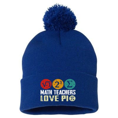 Cute Math Pi Day Math Teachers Math Lover Numbers And Pi Day Cool Gift Pom Pom 12in Knit Beanie