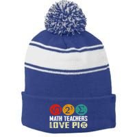 Cute Math Pi Day Math Teachers Math Lover Numbers And Pi Day Cool Gift Stripe Pom Pom Beanie