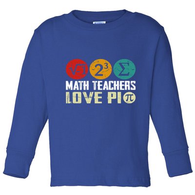 Cute Math Pi Day Math Teachers Math Lover Numbers And Pi Day Cool Gift Toddler Long Sleeve Shirt