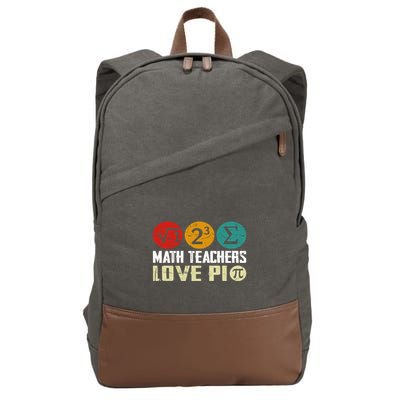 Cute Math Pi Day Math Teachers Math Lover Numbers And Pi Day Cool Gift Cotton Canvas Backpack