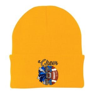 Cheer Mom Pom Pom Football Knit Cap Winter Beanie