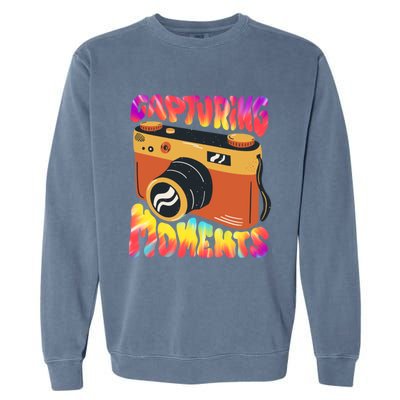 Capturing Mots Photography Photographer Camera Gift Garment-Dyed Sweatshirt