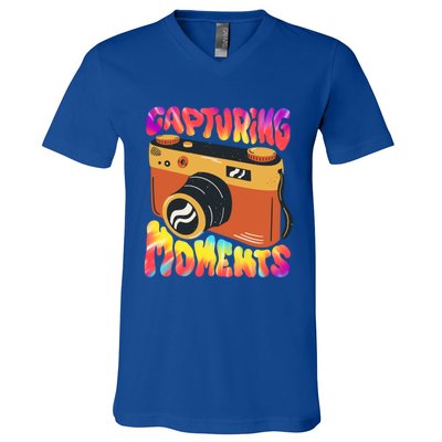 Capturing Mots Photography Photographer Camera Gift V-Neck T-Shirt